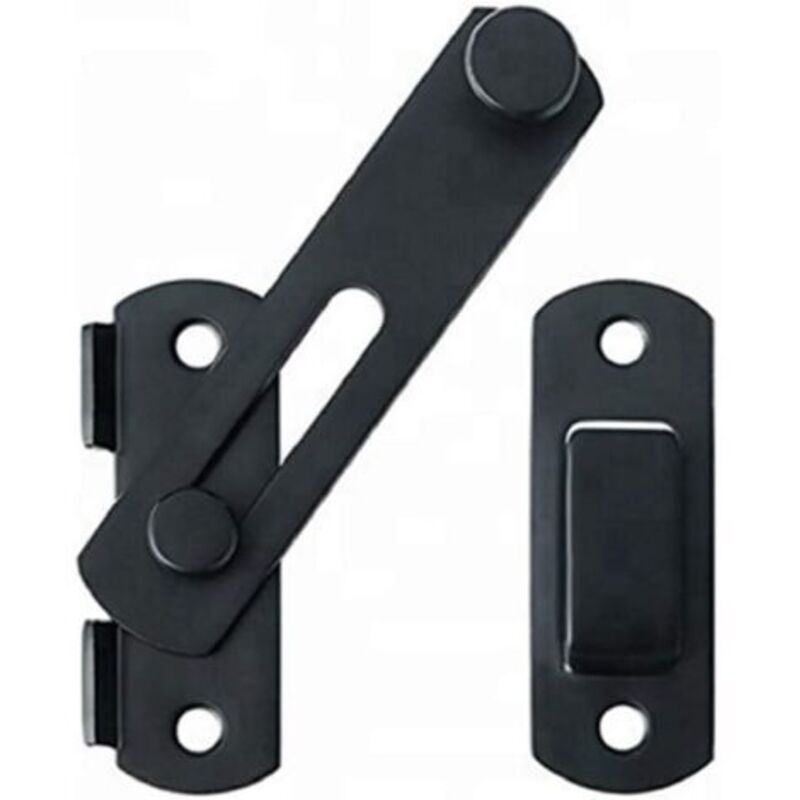 High-Quality Stainless Steel Door Latch, Suitable for Sliding Doors and Windows, Barn Latch, Outdoor and Home Use (Black)