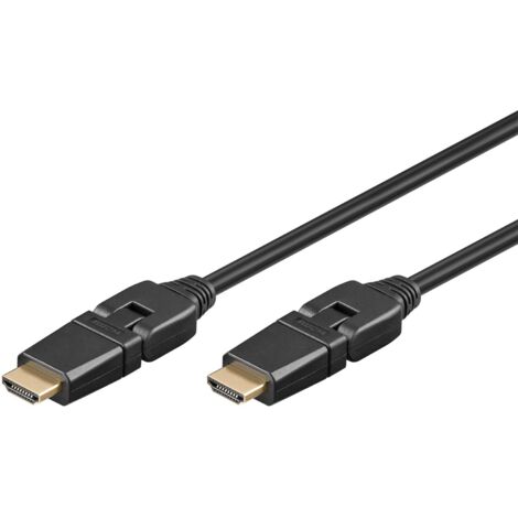 High-Speed-HDMI™-360°-Kabel mit Ethernet, 4K/60Hz. Kabellänge 5 m