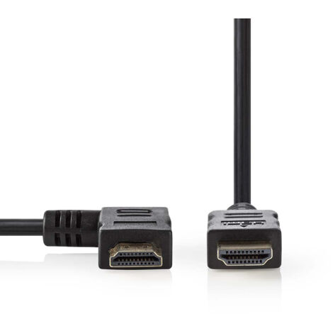 High speed hdmi kabel med ethernet hooked hdmi connector hdmi kontakt 4k30hz 102 gbps 150 m rund pvc svart kuvert