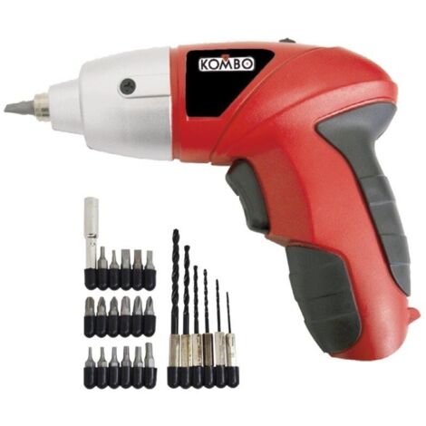 HIGH-TECH MINI AVVITATORE ELETTRICO 3.6 V CON LUCE LED IN SET 24 PEZZI