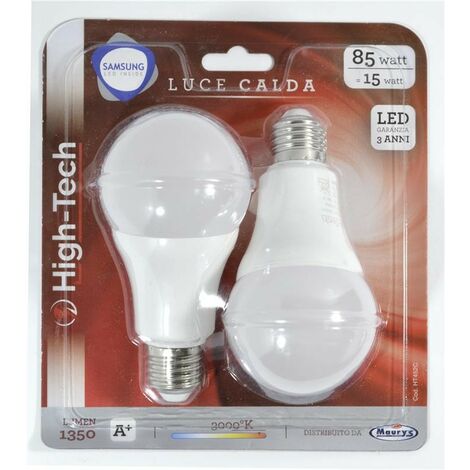 LAMPADINA OMEGA LED E27 GOCCIA 15W=100W LUCE CALDA