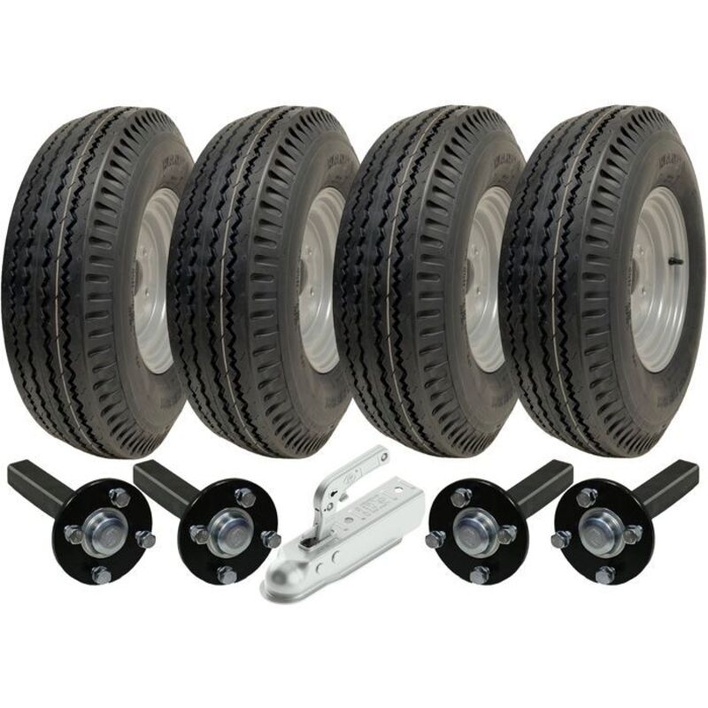 High trailer kit double axle speed 5.00-10 center legal wheels road and hitch axle spindle