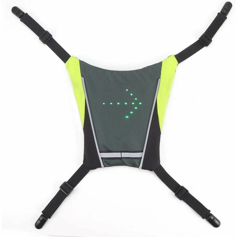 High Visibility Vest, Reflective Bike Backpack, Signal Light Indicator Remote Control led Bike Lights Vest, for Outdoor Hiking Camping Cycling