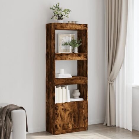 Highboard 63x33x180 cm Räuchereiche Holzwerkstoff vidaXL