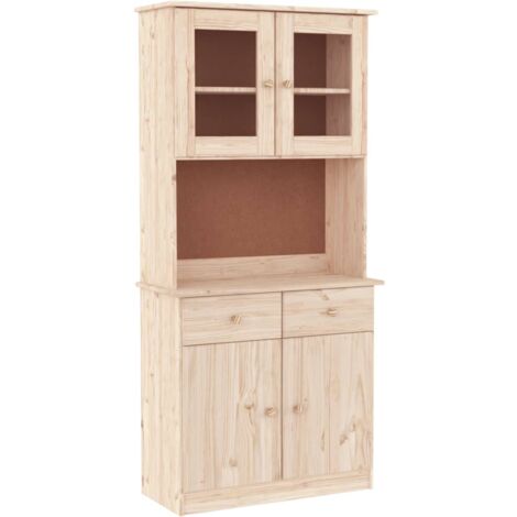 Highboard ALTA 77x35x165 cm Solid Wood Pine vidaXL