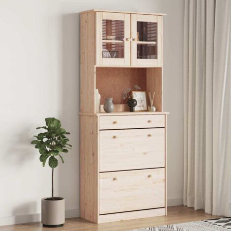 Highboard ALTA 77x35x188 cm Solid Wood Pine vidaXL