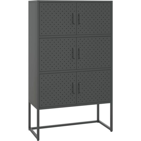 Highboard Anthrazit 80x35x135 cm Stahl vidaXL