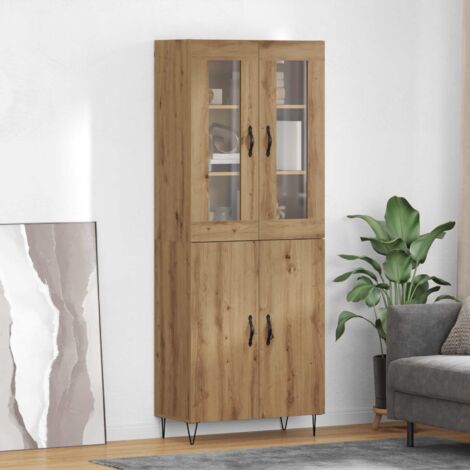 Highboard Artisan-Eiche 69,5 x 34 x 180 cm Holzwerkstoff vidaXL