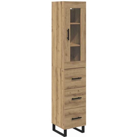Highboard Artisan Oak 34.5 x 34 x 180 cm Engineered Wood vidaXL