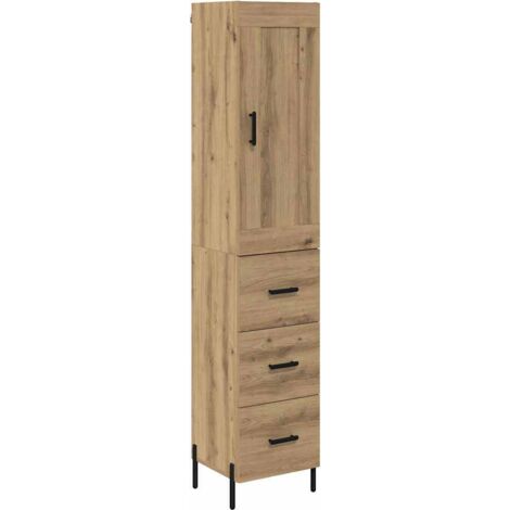 Highboard Artisan Oak 34.5 x 34 x 180 cm Engineered Wood vidaXL