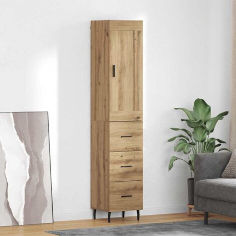 Highboard Artisan Oak 34.5 x 34 x 180 cm Engineered Wood vidaXL