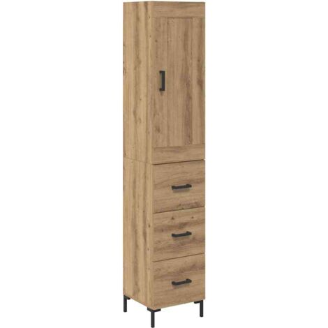 Highboard Artisan Oak 34.5 x 34 x 180 cm Engineered Wood vidaXL