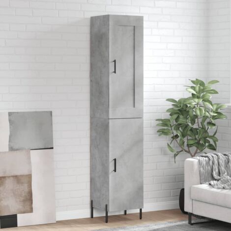 Highboard Betongrau 34,5x34x180 cm Holzwerkstoff vidaXL