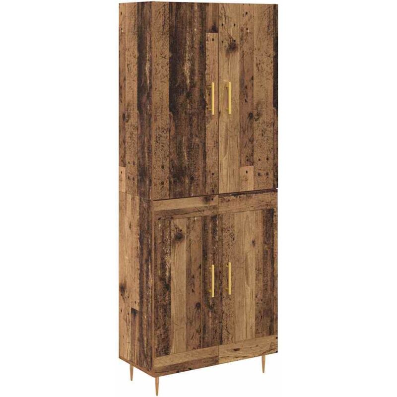 Highboard Wandmontiert Altholz 69, 5 X 34 X 180 Cm Holzwerkstoff Vidaxl