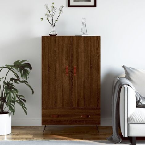 Highboard Braun Eichen-Optik 69,5x31x115 cm Holzwerkstoff vidaXL