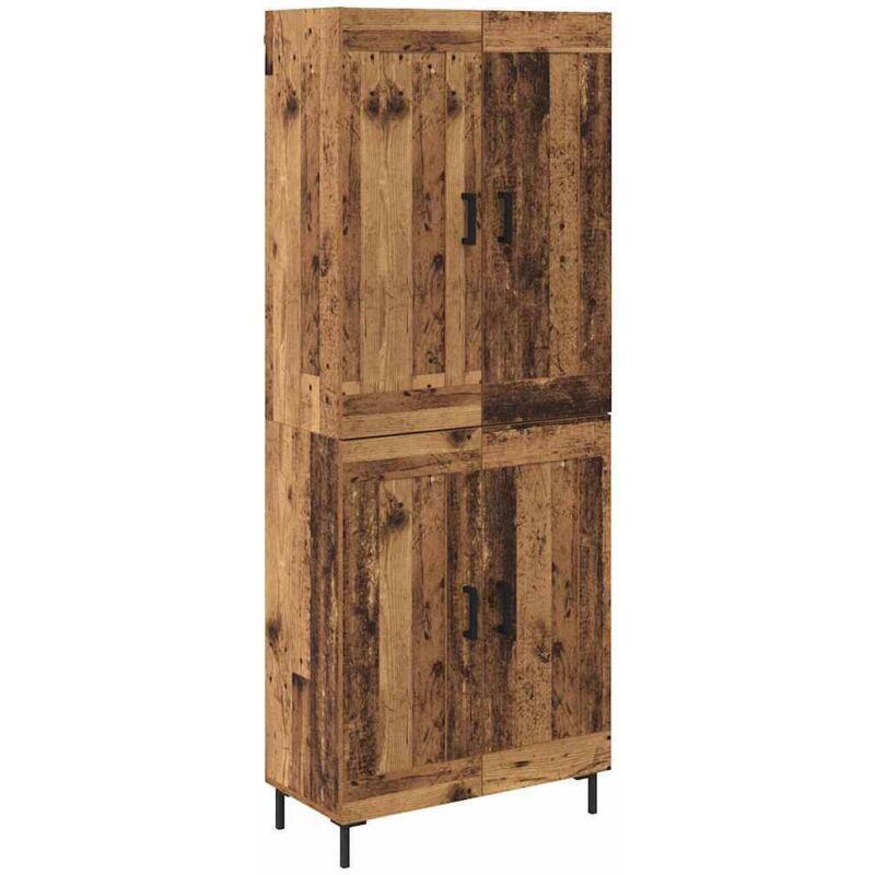 Highboard 2 Pcs Altholz Holzwerkstoff Vidaxl