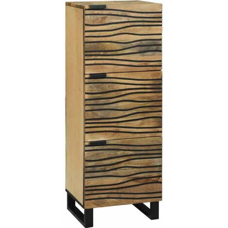 Highboard Brown 40 x 33 x 110 cm Solid mango wood vidaXL