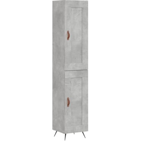 Highboard Concrete Grey 34.5x34x180 cm Engineered Wood vidaXL