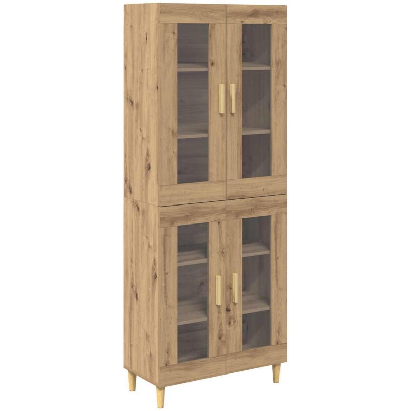 Highboard Artisan Oak 69.5 X 34 X 180 Cm Engineered Wood Vidaxl