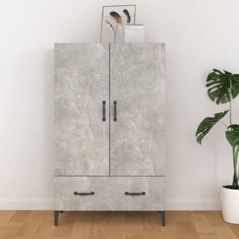 Highboard Concrete Grey 70x31x115 cm Engineered Wood vidaXL