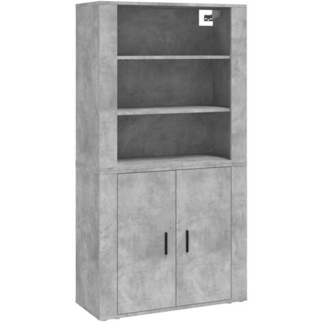 Highboard Concrete Grey Engineered Wood vidaXL