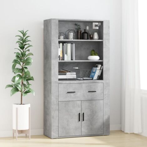 Highboard Concrete Grey Engineered Wood vidaXL