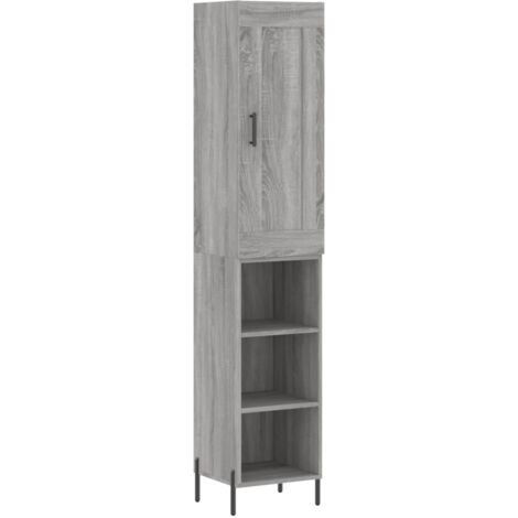 Highboard Grau Sonoma 34,5x34x180 cm Holzwerkstoff vidaXL