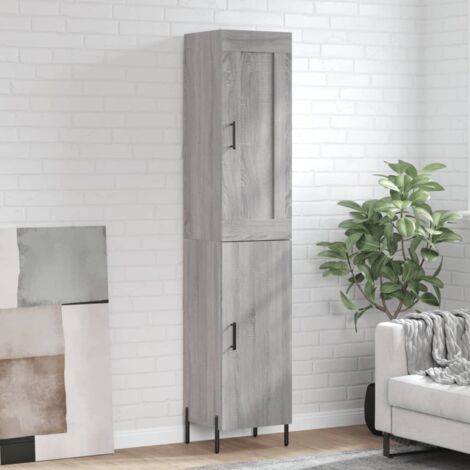 Highboard Grau Sonoma 34,5x34x180 cm Holzwerkstoff vidaXL