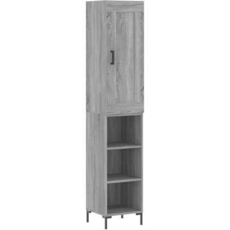 Highboard Grau Sonoma 34,5x34x180 cm Holzwerkstoff vidaXL