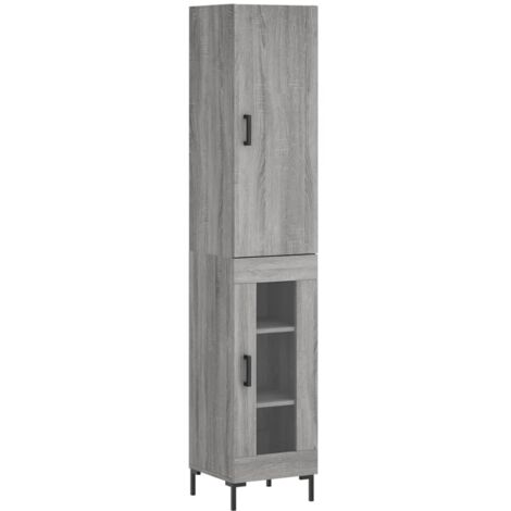 Highboard Grau Sonoma 34,5x34x180 cm Holzwerkstoff vidaXL