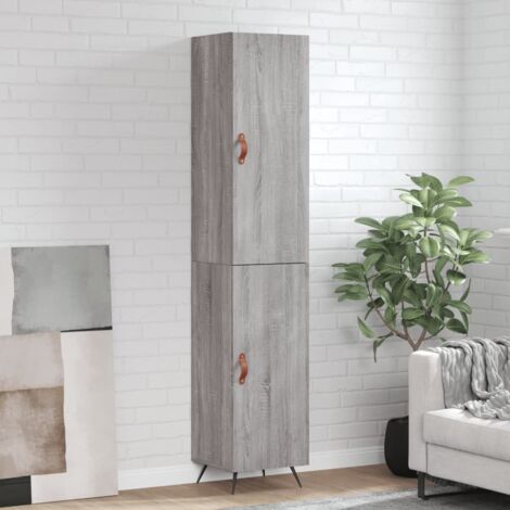 Highboard Grau Sonoma 34,5x34x180 cm Holzwerkstoff vidaXL