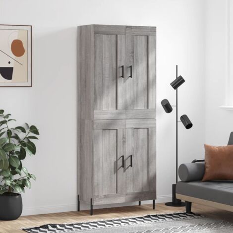 Highboard Grau Sonoma 69,5x34x180 cm Holzwerkstoff vidaXL