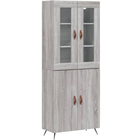 Highboard Grau Sonoma 69,5x34x180 cm Holzwerkstoff vidaXL