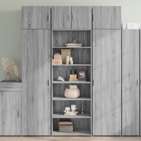 Highboard Grau Sonoma 70x41x185 cm Holzwerkstoff vidaXL