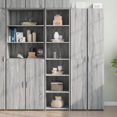 Highboard Grau Sonoma-Eiche 45x41x185 cm Holzwerkstoff vidaXL