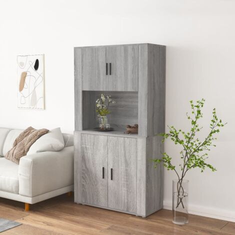 Highboard Grau Sonoma Holzwerkstoff vidaXL