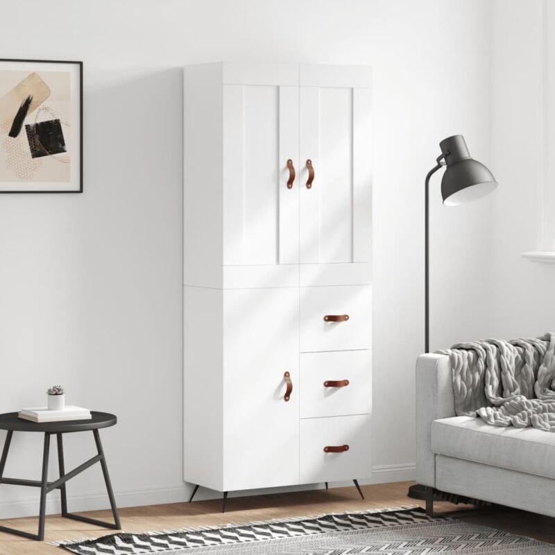 Highboard Weiß 69, 5x34x180 Cm Holzwerkstoff Vidaxl