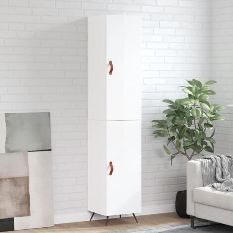 Highboard Hochglanz-Weiß 34,5x34x180 cm Holzwerkstoff vidaXL