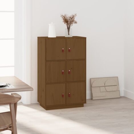 Highboard Honigbraun 67x40x108,5 cm Massivholz Kiefer vidaXL
