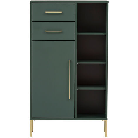 Highboard KELLA-80 in waldgrün, B/H/T: ca. 67,1/117,4/33,1 cm