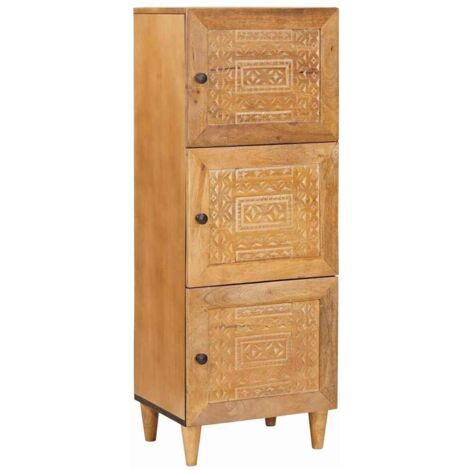 Highboard Light brown 40 x 33 x 110 cm Solid mango wood vidaXL