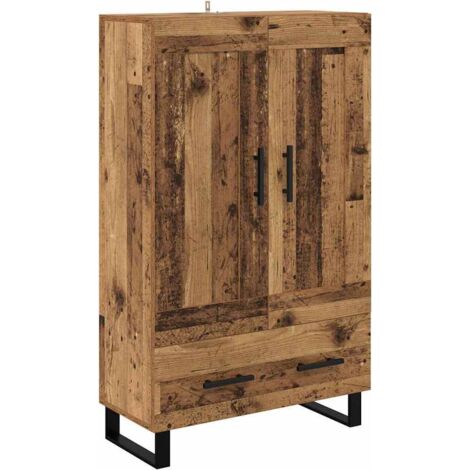 Highboard Old Wood 69.5 x 31 x 115 cm Engineered Wood vidaXL