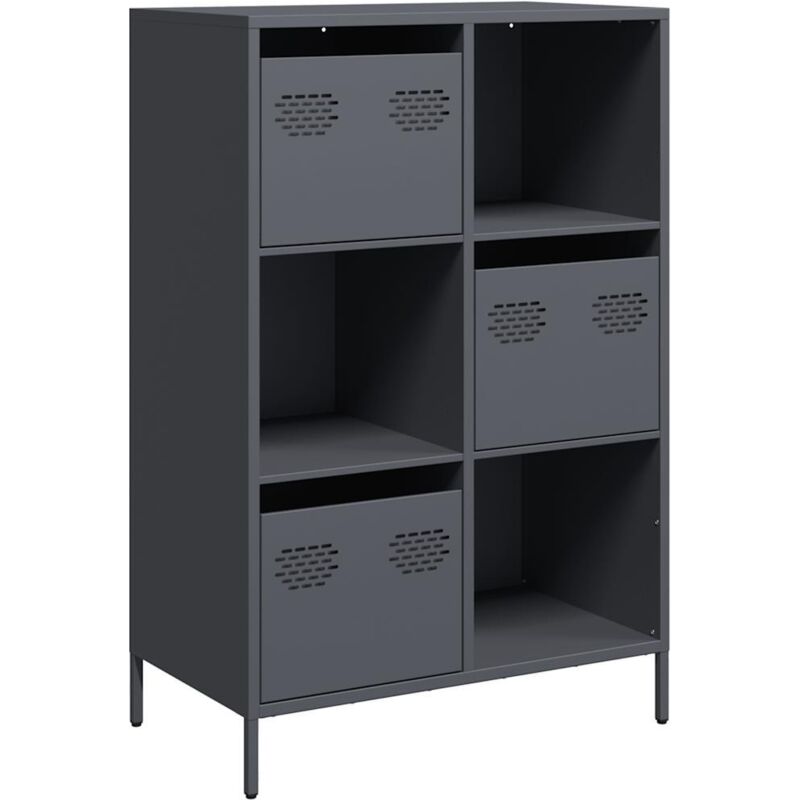 Highboard Anthracite 68x39x103.5 Cm Steel Vidaxl