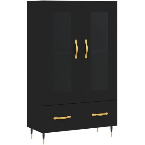 JINLEFU Highboard Schwarz 69,5x31x115 cm Holzwerkstoff vidaXL