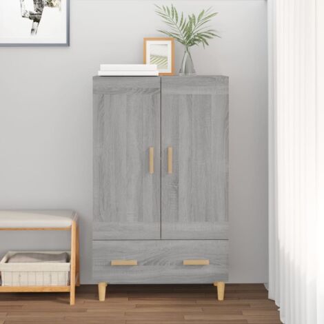 Highboard  Sideboard  Kommode  Buffetschrank Grau Sonoma 70x31x115 cm Holzwerkstoff NNDG7010 Bonnevie