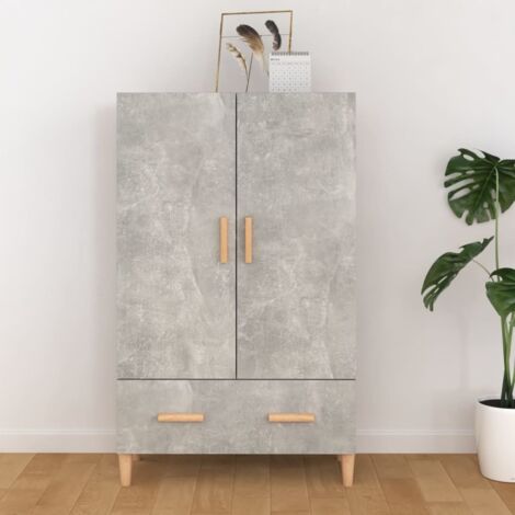 Highboard Sideboard Kommode für Wohnzimmer Küche  Betongrau 70x31x115 cm Holzwerkstoff DE13664