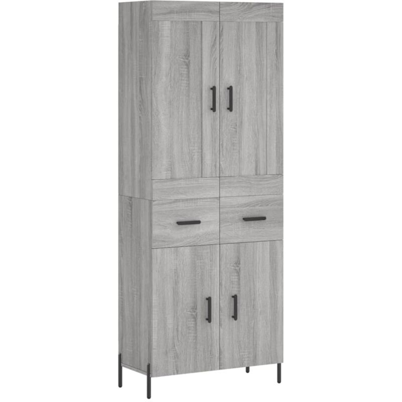 Vidaxl - Highboard Grey Sonoma 69.5x34x180 Cm Engineered Wood