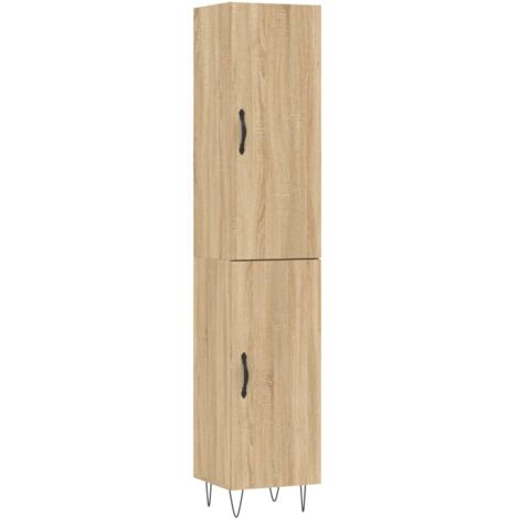 Highboard Sonoma-Eiche 34,5x34x180 cm Holzwerkstoff vidaXL