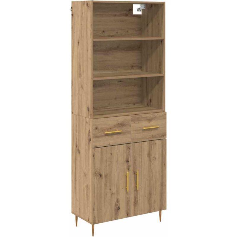 Highboard Artisan-eiche 69, 5 X 34 X 180 Cm Holzwerkstoff Vidaxl
