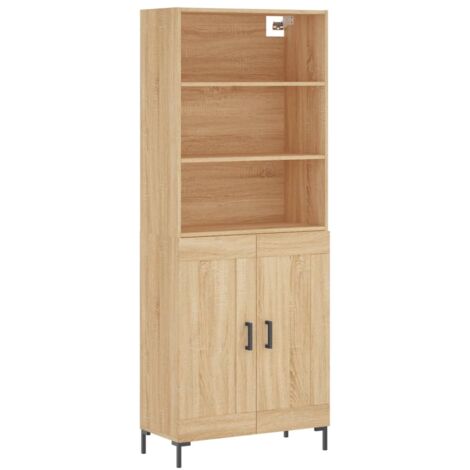 Highboard Sonoma-Eiche 69,5x34x180 cm Holzwerkstoff vidaXL
